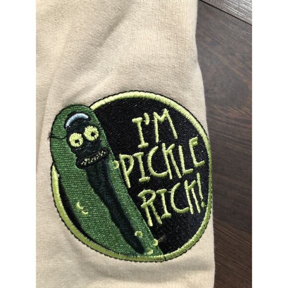 Rick And Mortuary Tan Embroidered Hood Men’s Sz Medium Nowt - Picture 10 of 16